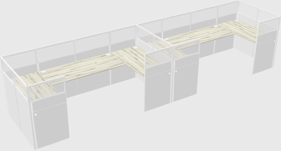 U-shaped cubicle