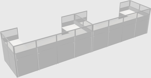 U-shaped cubicle
