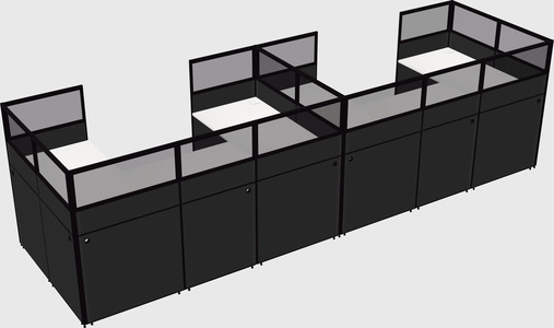 U-shaped cubicle