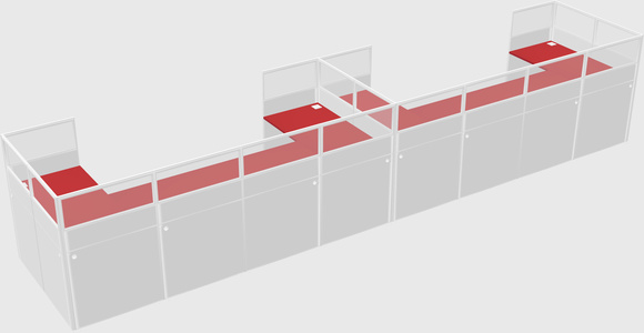 U-shaped cubicle