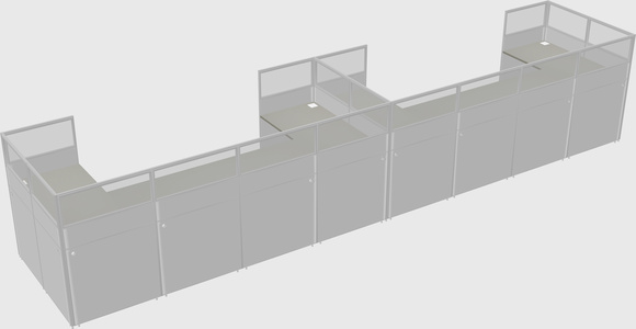 Cabine en u
