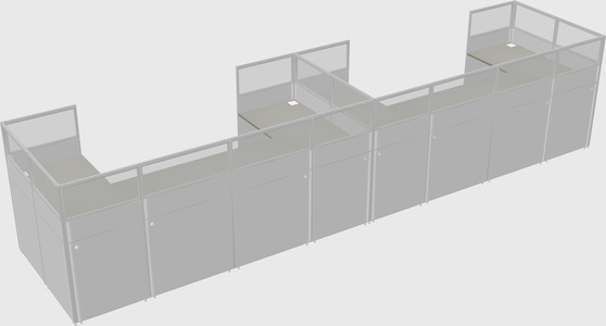 Cabine en u