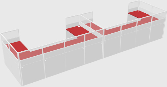 U-shaped cubicle