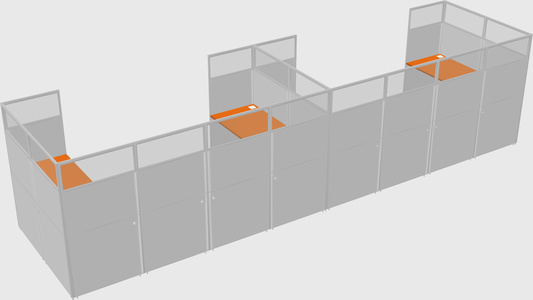 U-shaped cubicle