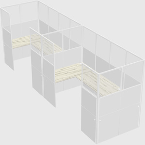 U-shaped cubicle