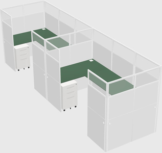 U-shaped cubicle