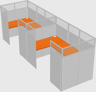 U-shaped cubicle