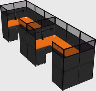 U-shaped cubicle