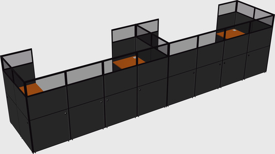 U-shaped cubicle