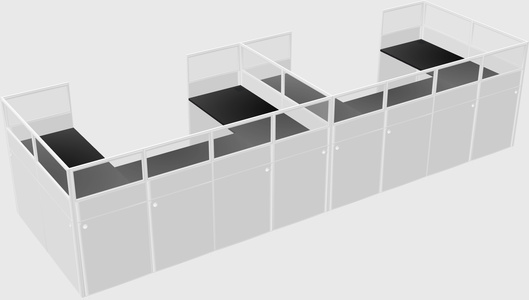 U-shaped cubicle