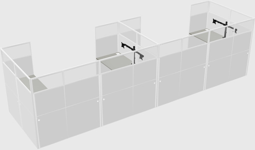 U-shaped cubicle