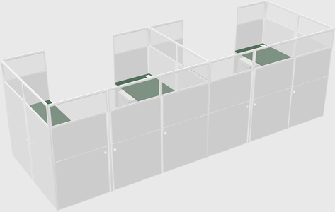 U-shaped cubicle