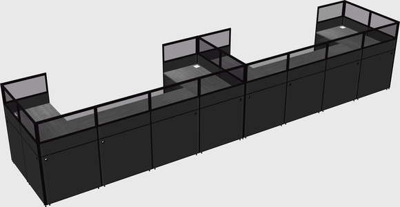U-shaped cubicle