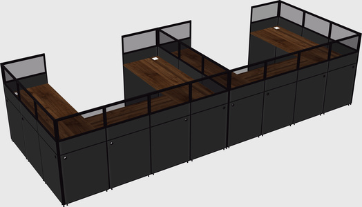 Cabine en u