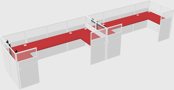 U-shaped cubicle