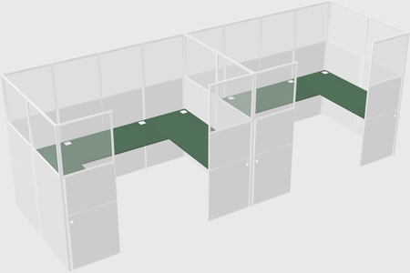 U-shaped cubicle