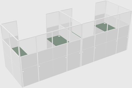 U-shaped cubicle