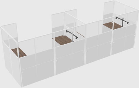 U-shaped cubicle