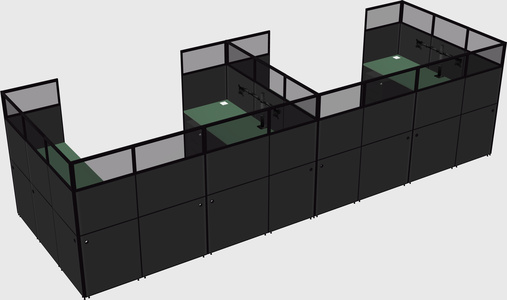 U-shaped cubicle