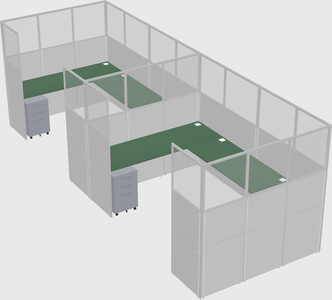 U-shaped cubicle
