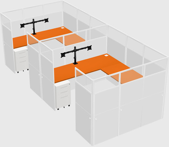 U-shaped cubicle
