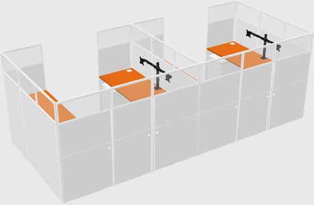U-shaped cubicle