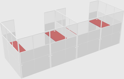 U-shaped cubicle