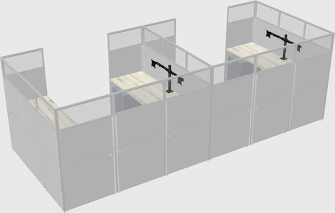 U-shaped cubicle