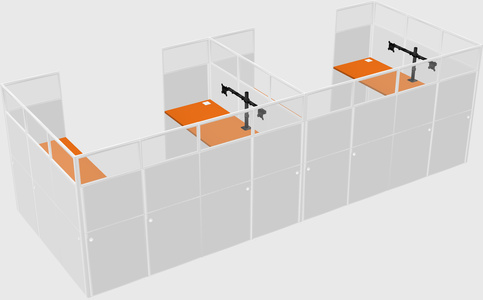 U-shaped cubicle