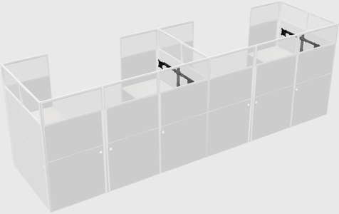 U-shaped cubicle