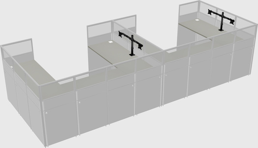 U-shaped cubicle