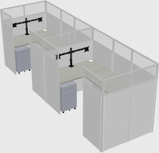 U-shaped cubicle