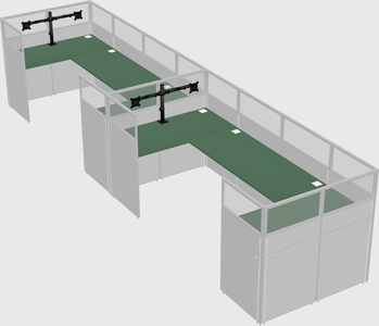 U-shaped cubicle