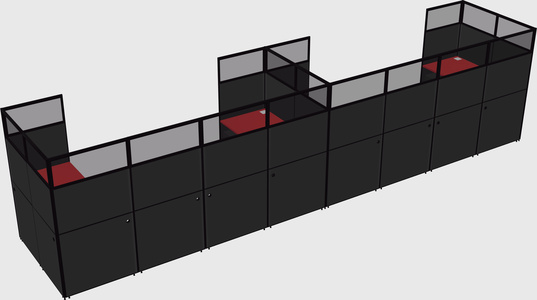 U-shaped cubicle