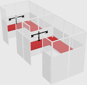 U-shaped cubicle