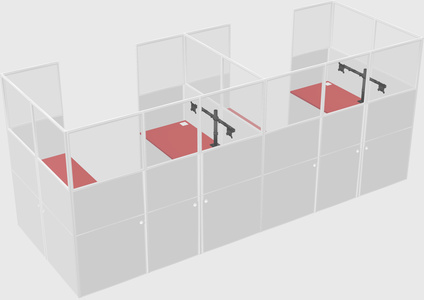 U-shaped cubicle