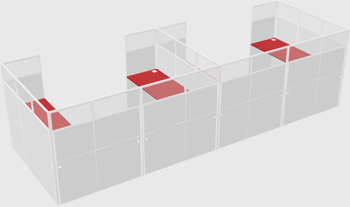 U-shaped cubicle