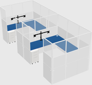 U-shaped cubicle