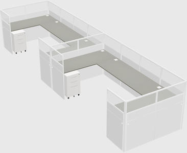U-shaped cubicle