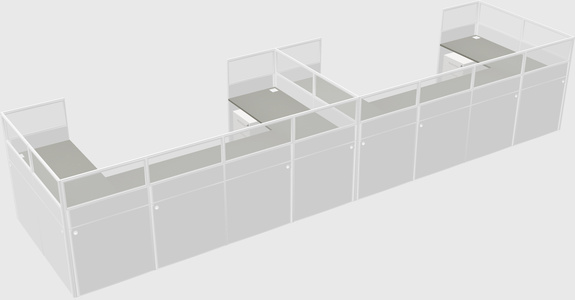 U-shaped cubicle