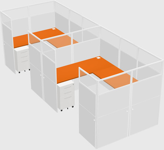 U-shaped cubicle