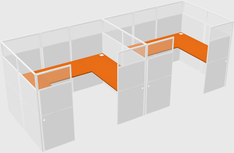 U-shaped cubicle