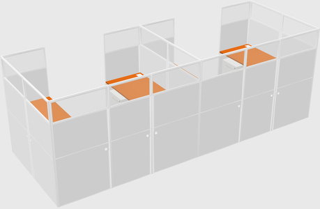 U-shaped cubicle