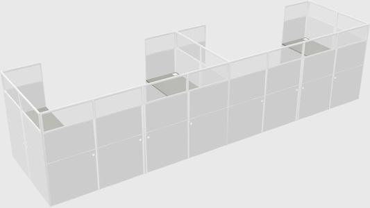 U-shaped cubicle