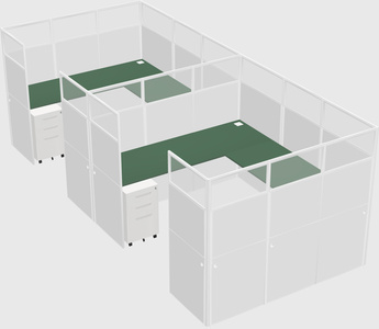 U-shaped cubicle