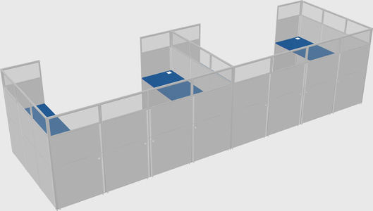 U-shaped cubicle