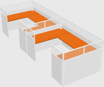 U-shaped cubicle