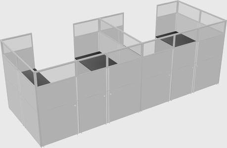 U-shaped cubicle