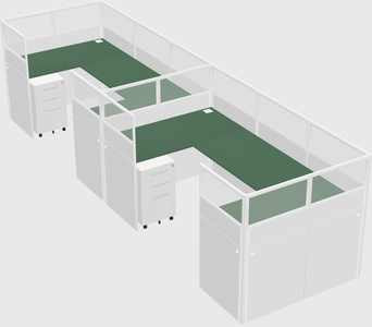 U-shaped cubicle