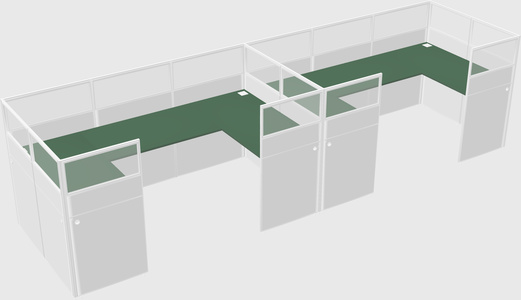 U-shaped cubicle